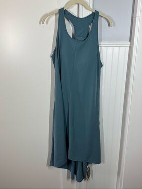 Halara Breezeful Midi Tank Dress Medium Blue Racerback Flowy Athleisure NWT